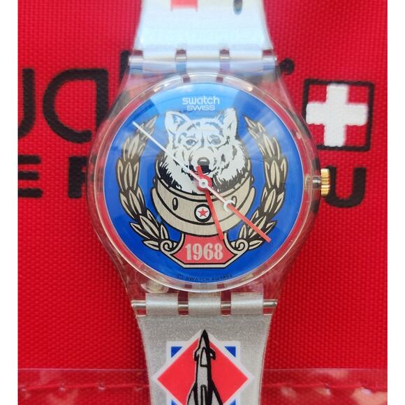 Swatch watch SPACE DOG GK200 1995 Standard Gents New old stock with battery - Picture 1 of 11